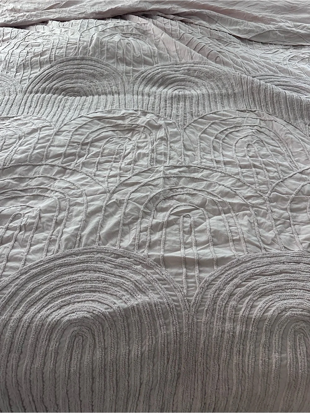 Anthropologie Blush Pink Quilted Duvet Cover with 2 King Shams